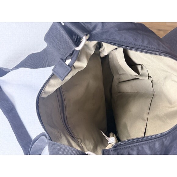 Baggalini Crinkle Nylon Crossbody Bag Black Adjustable Strap - Picture 4 of 6